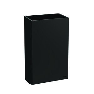 Afvalkorf muurmodel rechthoekig 20L RVS 304 mat zwart