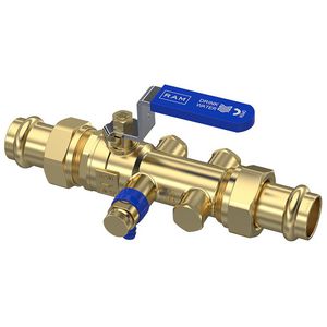 Terugstroombev. EA + kogel en aftap 22mm Profipress k