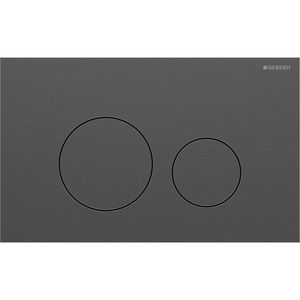 Bedieningsplaat 2-toets Sigma40 ROUND geborsteld zwartchroom