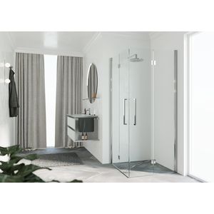 Deel rechts Y22GS hoekinstap 760-780x2000mm chroom helder glas