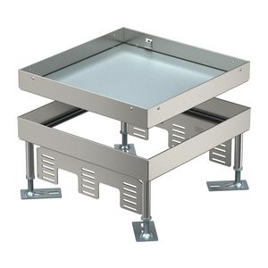 Vierkante cassette Blinddeksel 243x243x105 rvs