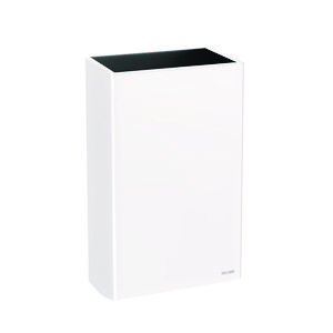 Afvalkorf muurmodel rechthoekig 20L RVS 304 wit