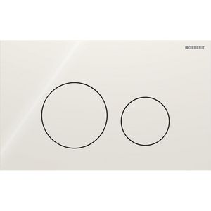 Bedieningsplaat 2-toets Sigma40 ROUND glas zand-grijs