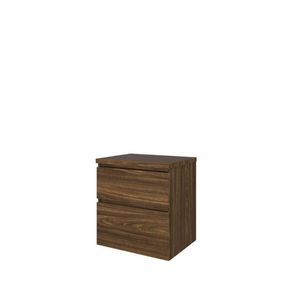 Set Proline Top afdekplaat en onderkast asymmetrisch Cabana oak 60x46cm