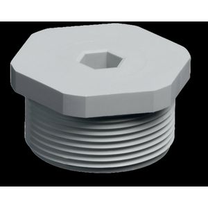Blindstop kunststof zeskant, M12x1,5 grijs (EVSGS12LG) VVE=100