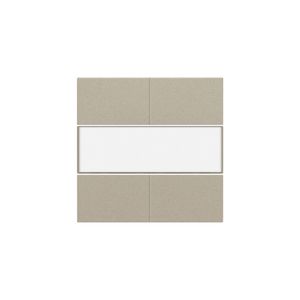 Afwerkingsset 4-voudige pot.vrij knop 24V tekstveld champagn