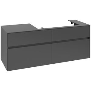 Wastafelonderkast Collaro 1400x548x500mm Graphite C090B0VR