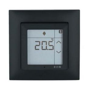 Kamerthermostaat met touch display compleet incl. afdekraam, zwart mat Eaton