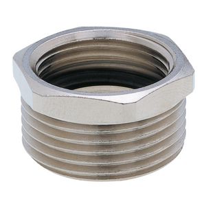 Verloopring M22x1,5 bn. x 3/4" Euroconus messing vernikkeld