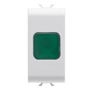 ENKELE INDICATIELAMP-GROEN-1 MODULE-GLANZEND WIT-CHO