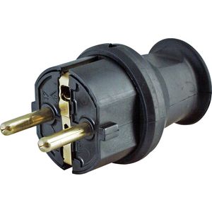 Stekker RA PVC CEE 7/VII IP44 zw. VVE=20
