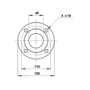 Set voorlastegenflens DN40 PN10 DIN2633