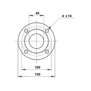Set lasflenzen gietijzer +pakking +bouten DN40 PN6