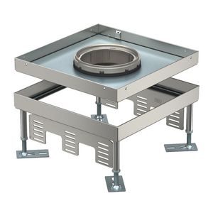 Vierkante cassette Tubus-deksel 243x243x100 rvs