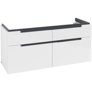 Subway 2.0 wastafelonderbouw 1287x590x449mm gl. white 4xla