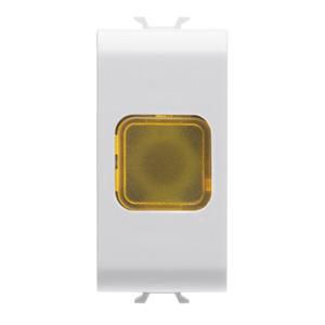 ENKELE INDICATIELAMP-AMBER-1 MODULE-GLANZEND WIT-CHO