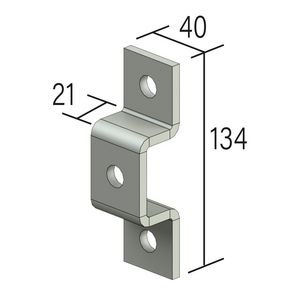 Doos a 50st. Omega-T verbinder OM41/21S voor rail 41x21 Thvz