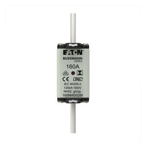 Zekering laagsp. 160A AC 500V NH02 gL/gG dubbele mel VVE=3