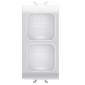 DOUBLE INDICATOR LAMP-OPAL-1 MODULE-SATIN WHITE-CHOR