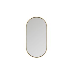 Design spiegel TOKIO ovaal met dikke rand, goud 100x50cm met verlichting