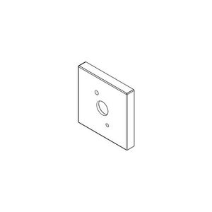Rozet v. wandaa. 60x60x9mm chr