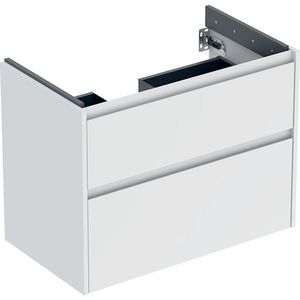 onderkast voor wastafel 2x la 79.4x60.6x44.6cm Breedte wastafel=85cm wit / gelakt zijdemat