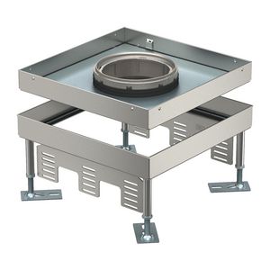 Vierkante cassette Tubus-deksel 243x243x105 rvs