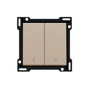 Afwerkingsset 2-voudige rolluikdrukknop champagne coated