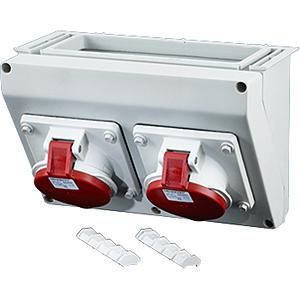 c.box Wandmaat 2 2x32A 5p 400V 6h CEE Breedte 270 mm