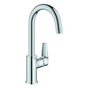 Bauedge L-size wastafelmengkraan hoge uitloop sprong 140mm incl. push-open plug (prof)