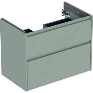 onderkast voor wastafel 2x la 79.4x60.6x44.6cm Breedte wastafel=85cm saliegroen / gelakt zijdemat