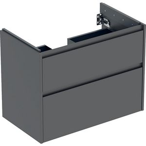 onderkast voor wastafel 2x la 79.4x60.6x44.6cm Breedte wastafel=85cm lava / gelakt zijdemat