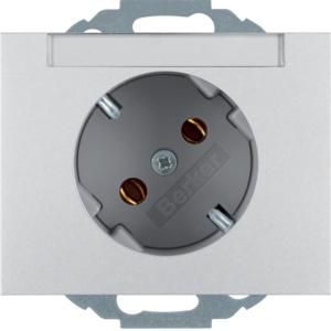 Wandcontactdoos RA tekstv diagonaal 45° berker K.1/K.5 alu