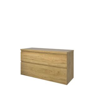 Set Proline Top afdekplaat en onderkast asymmetrisch Ideal oak 120x46cm