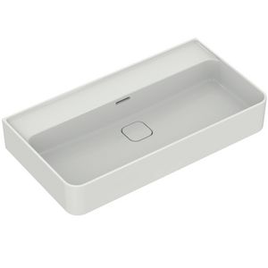 Strada II wastafel 80 white z.kg onderzijde geslepen