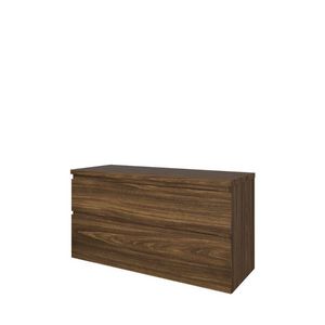 Set Proline Top afdekplaat en onderkast asymmetrisch Cabana oak 120x46cm