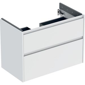 onderkast voor wastafel 2x la 84.6x60.6x44.6cm Breedte wastafel=90cm wit / gelakt zijdemat
