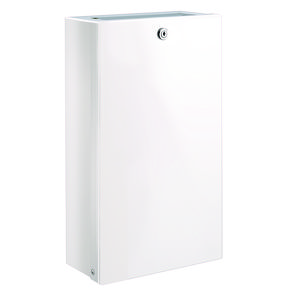 Afvalbak muurmodel voor handdoekjes wit epoxy