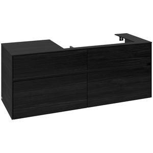 Wastafelonderkast Collaro 1400x548x500mm Black Oak C09000AB