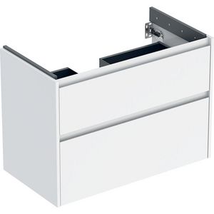 onderkast voor wastafel 2x la 84.6x60.6x44.6cm Breedte wastafel=90cm wit / gelakt zijdeglans