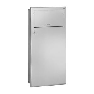 Vuilbak met push klep inbouw 18L RVS 304 mat (ex 0013320000)