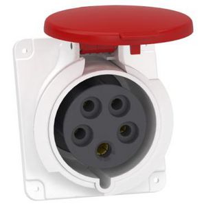 Inbouwcontactdoos Gehoekt 3P+N+A 32A 380-415V AC 6 PratiKa