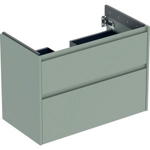 onderkast voor wastafel 2x la 84.6x60.6x44.6cm Breedte wastafel=90cm saliegroen / gelakt zijdemat