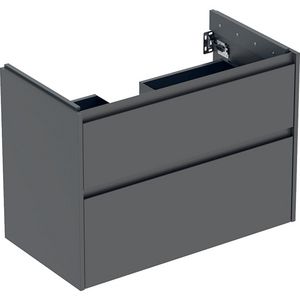 onderkast voor wastafel 2x la 84.6x60.6x44.6cm Breedte wastafel=90cm lava / gelakt zijdemat