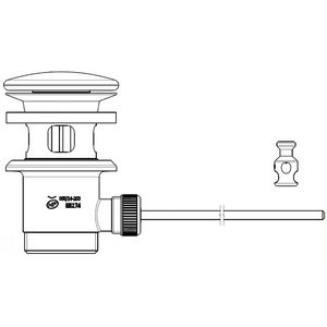 Pop-up waste set w.ceramic covered plug f.Viu w/m bidet #229