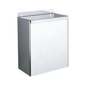 Muurvuilbakje rechthoekig 13L RVS glanzend gepol. met deksel