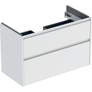 onderkast voor wastafel 2x la 94.8x60.6x44.6cm Breedte wastafel=100cm wit / gelakt zijdemat