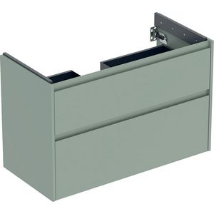 onderkast voor wastafel 2x la 94.8x60.6x44.6cm Breedte wastafel=100cm saliegroen / gelakt zijdemat