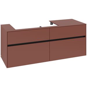 Wastafelonderkast Collaro 1400x548x500mm Wine Red C089B0AH