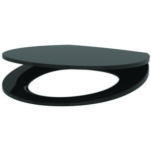 Toiletzitting slim met deksel BCN zwart Duroplast